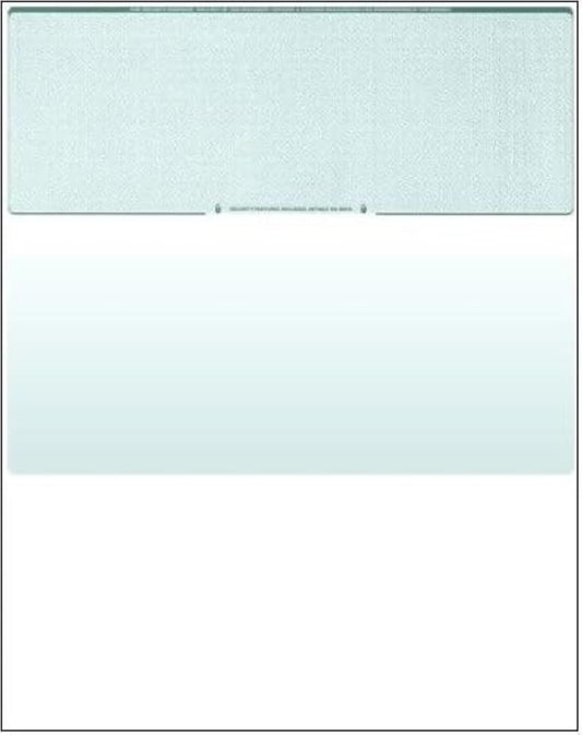 Compuchecks Blank Check Paper - 500 Pack - Computer Security Business Checks, QuickBooks & Laser Printer Compatible - Check On top, Voucher On Bottom - Check Paper Size 8 1/2-11 - Green Diamond