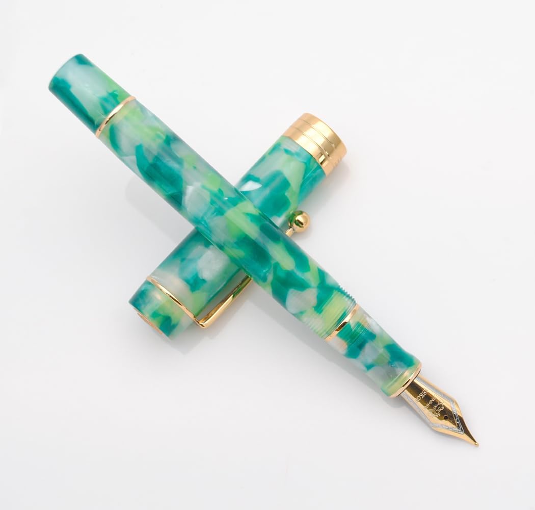 JINHAO 100 Fountain Pen with Ink Converter (Medium Nib 0.7mm, Fantastic Green)