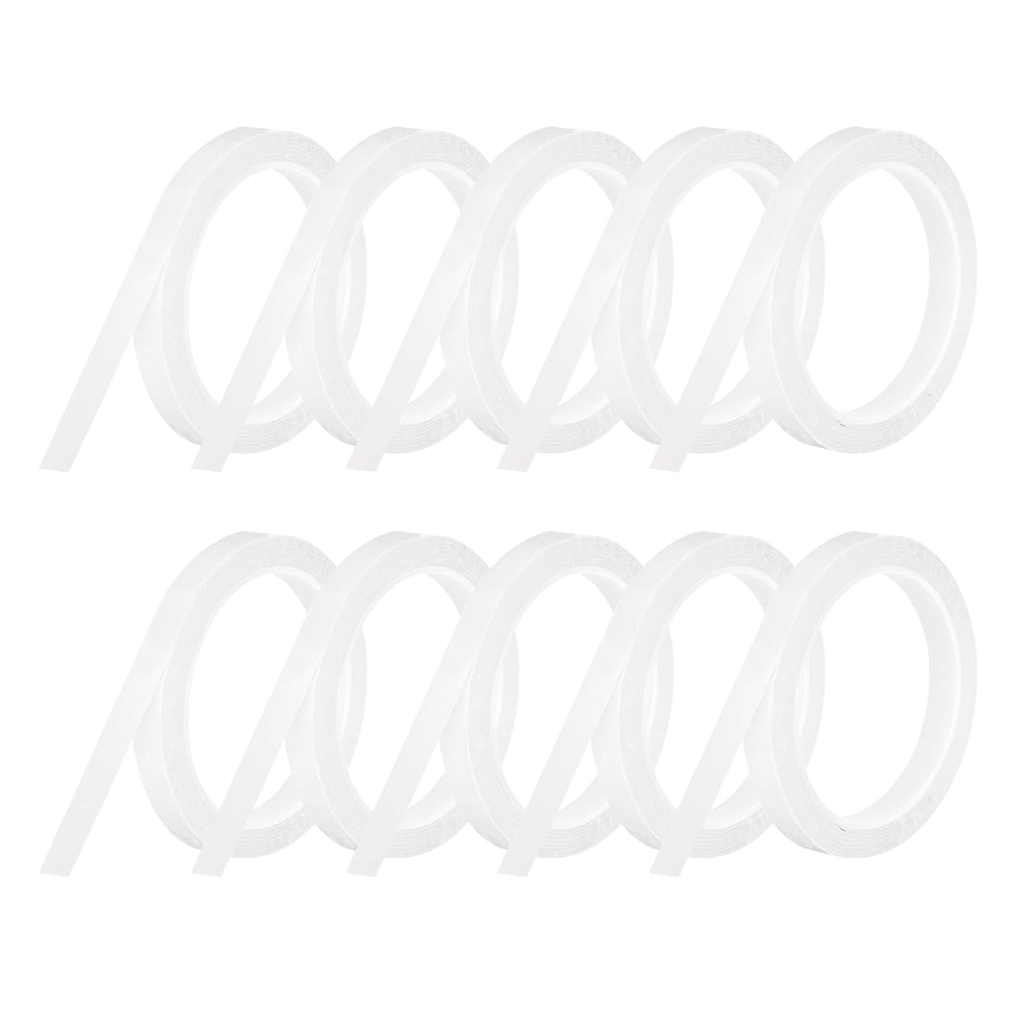 MECCANIXITY 10 Rolls Whiteboard Tape Graphic Chart Tape 12mm 54.7 Yard Art Tape Thin Self-Adhesive Pinstripe Tape Masking Tape for Gift Wrapping Craft Supplies, White