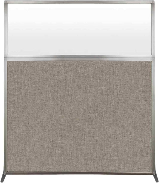 Versare Hush Screen Portable Room Divider | Workstation Wall Divider | Freestanding Privacy Hush Panels | Frosted Windows | Fabric Office Divider Screen | Great for Room Separation