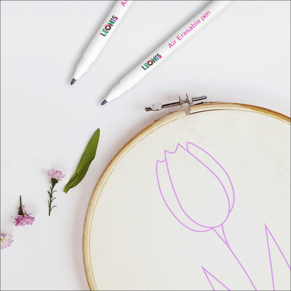 LEONIS Disappearing Ink Fabric Marking Pen Pink 5 Count Pack [ 78009 ]