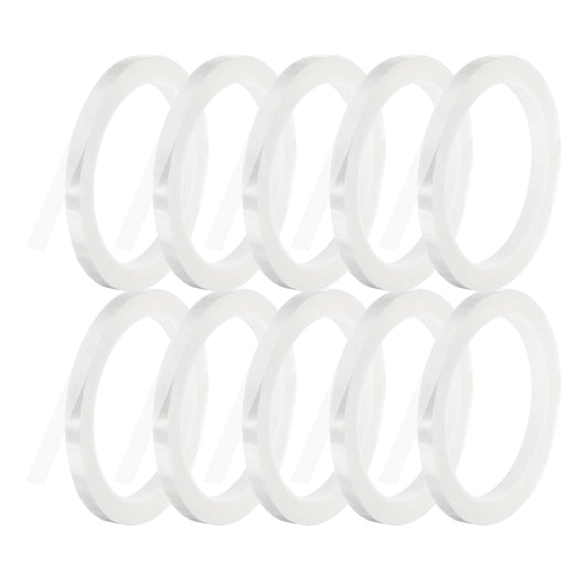 MECCANIXITY 10 Rolls Whiteboard Tape Graphic Chart Tape 8mm 54.7 Yard Art Tape Thin Self-Adhesive Pinstripe Tape Masking Tape for Gift Wrapping Craft Supplies, Clear