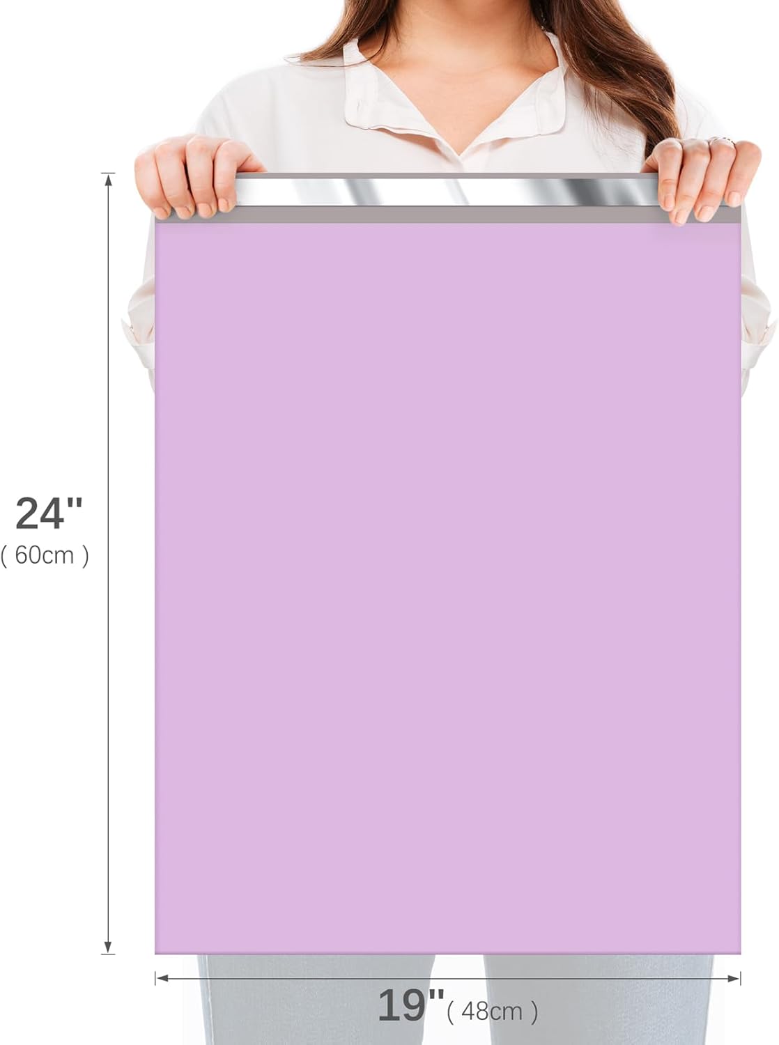 Fuxury Large Poly Mailers 24x24" 300 Pcs, Bulk Shipping Bags for Clothing, Strong Adhesive Shipping Envelopes for Small Business Suppliers,Waterproof Mailers Poly Bags Mailing Envelopes LightPurple