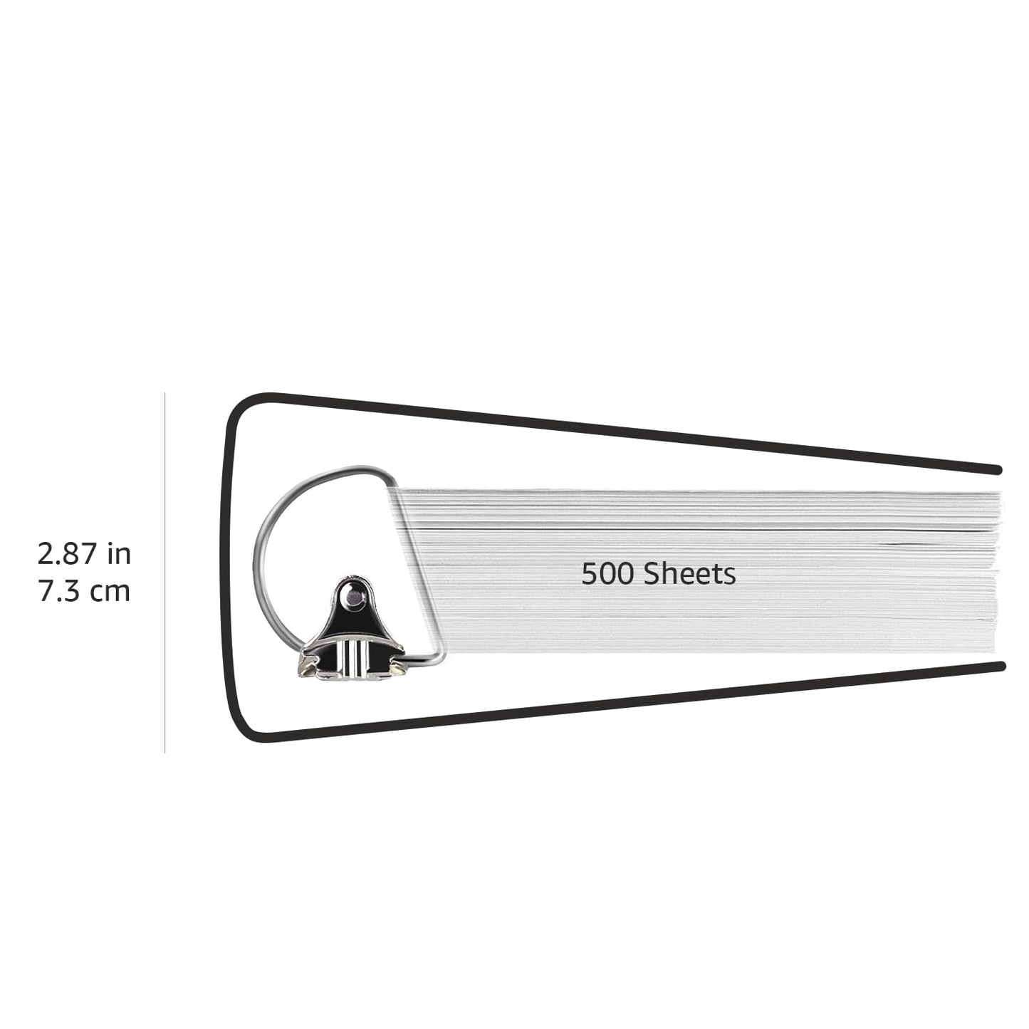 Amazon Basics 3 Ring Binders, 2 Inch, 4 Pack, D-Ring Organizer for School, Home Office, White
