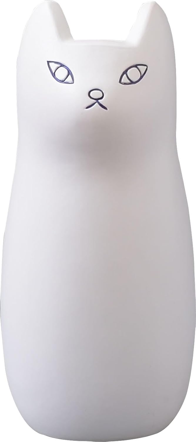 PaletteLife Umbrella Stand Ceramic Scandinavian Cat Small-Size, White, CLY-13WH