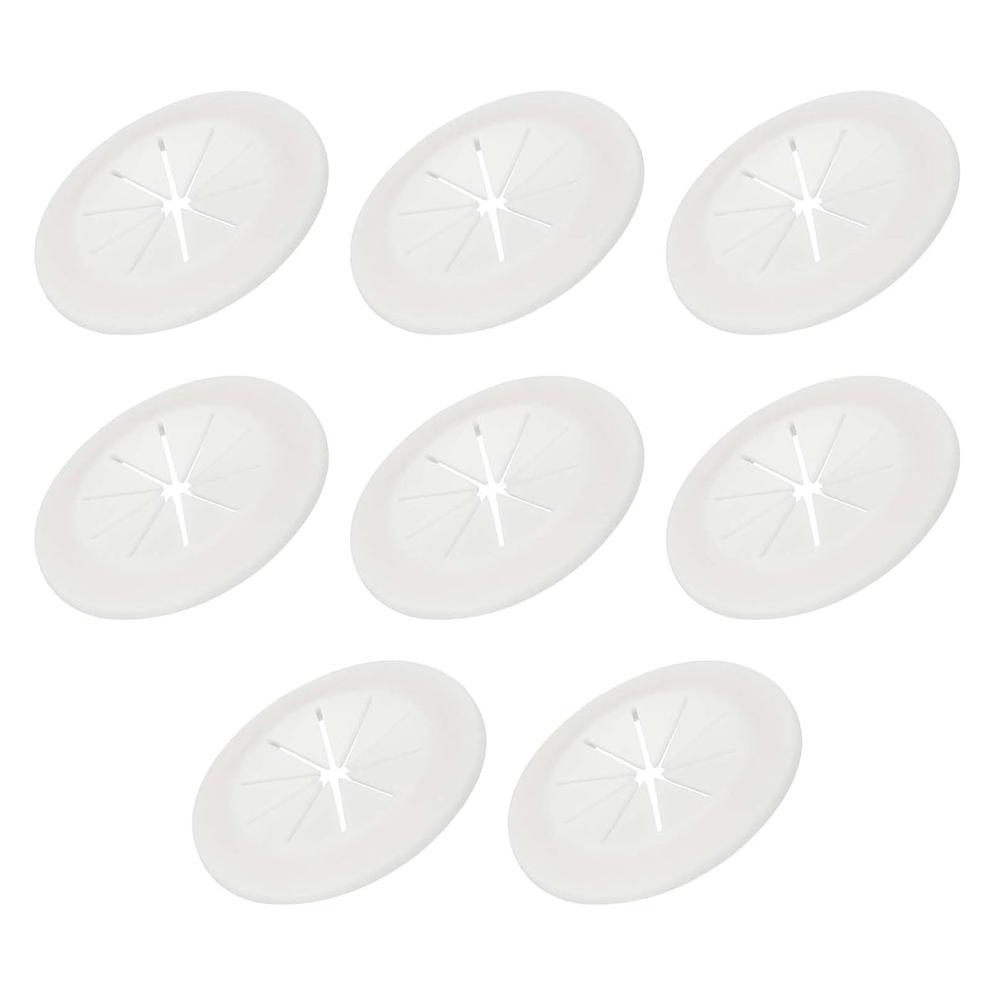 PATIKIL Desk Grommet 1-9/16", 8 Pcs Round Cable Grommet Cord Hole Cover with Adhesive Tape Flexible Table Wire Organizer for Office Home Table Countertop, Light Gray