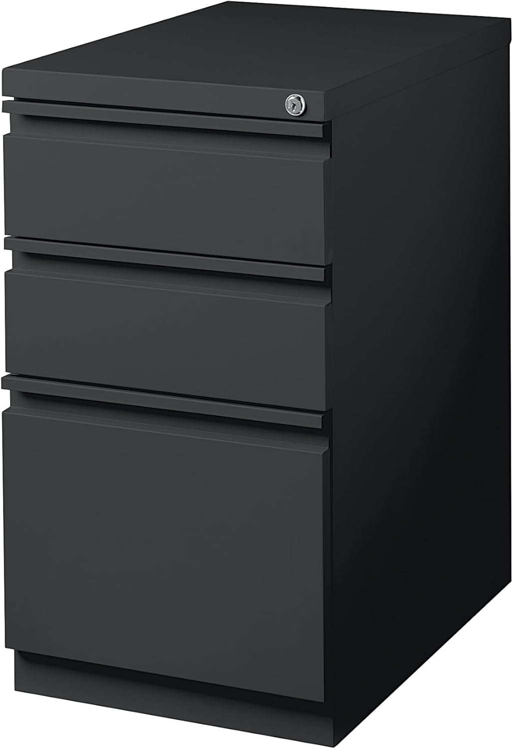 Workpro™ - File Cabinet - Vertical Mobile Pedestal File Cabinet - 19.87" x 15" x 27.75" - Black