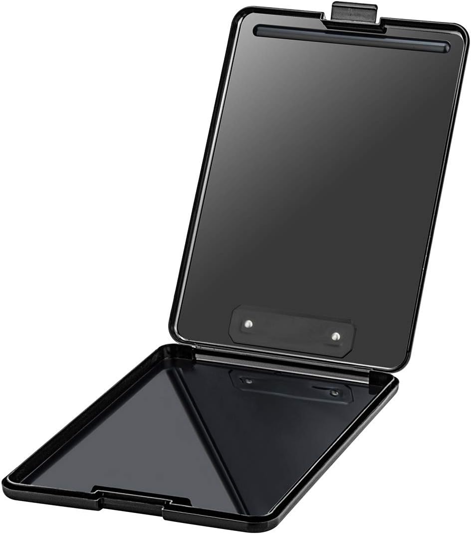 ZCZN Plastic A4 Form Storage Box Case, Clipboard Case, Suitable for School,Utility,Industrial Office, Medical Personnel,Black