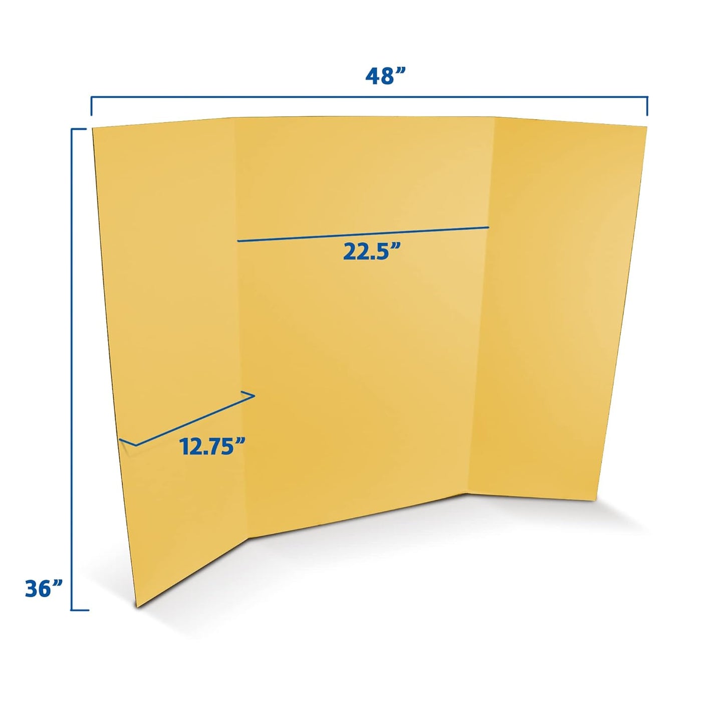 Flipside Products 36” x 48” Foam Project Boards for Presentations, Science Fair, School Projects, Event Displays and Trifold Picture Board - Yellow - 24 Pack