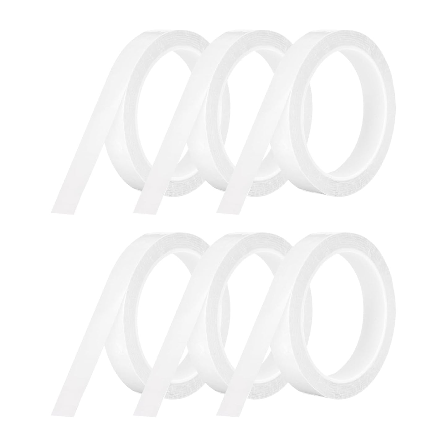 MECCANIXITY 6 Rolls Whiteboard Tape Graphic Chart Tape 18mm 54.7 Yard Art Tape Thin Self-Adhesive Pinstripe Tape Masking Tape for Gift Wrapping Craft Supplies, White