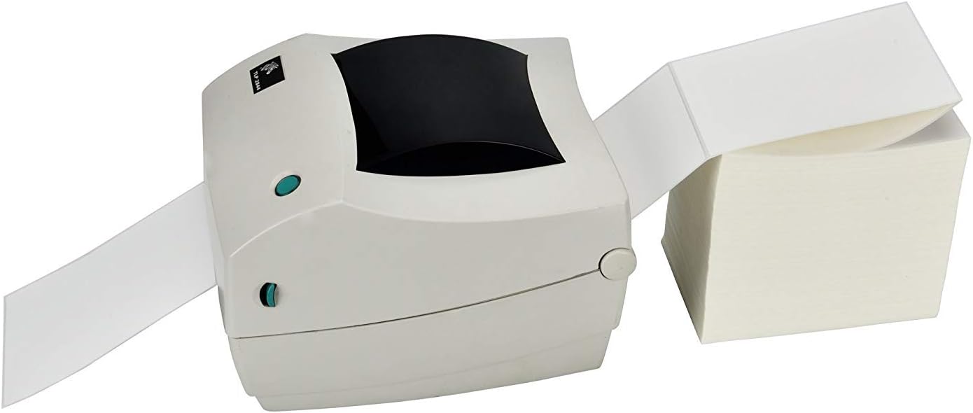 MFLABEL Fanfold 4" x 6" Direct Thermal Labels White Perforated Shipping Labels (10 Stacks)