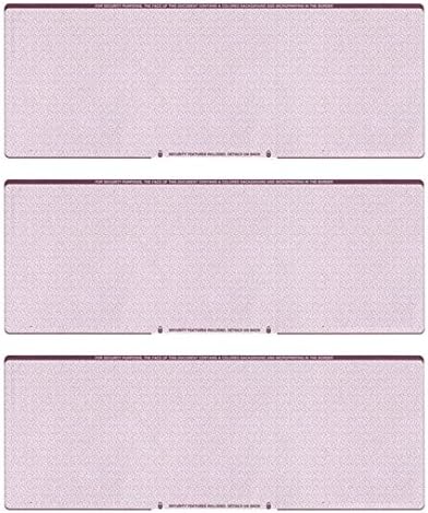 Business Voucher Check Stock - Computer Laser Checks - 3 Checks Per Page, 500 Sheets/1500 Checks, Burgundy Diamond