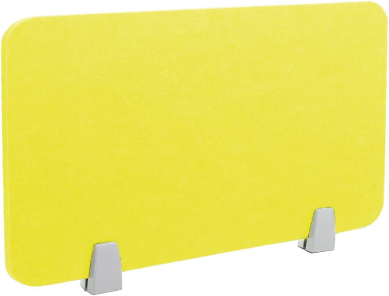 Icegrey Acoustic Desk Divider Privacy Panel Removable Sound Absorbing Desk Partition Board with 2 Clips for Student Call Centers Offices Braries Classrooms Library, Yellow, 19.5x11.7