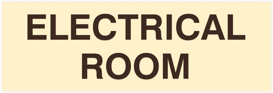 All Quality Basic Electrical Room Door/Wall Sign | Durable Construction | Building Safety - Ivory/Dark Brown - Medium (1 Pack)