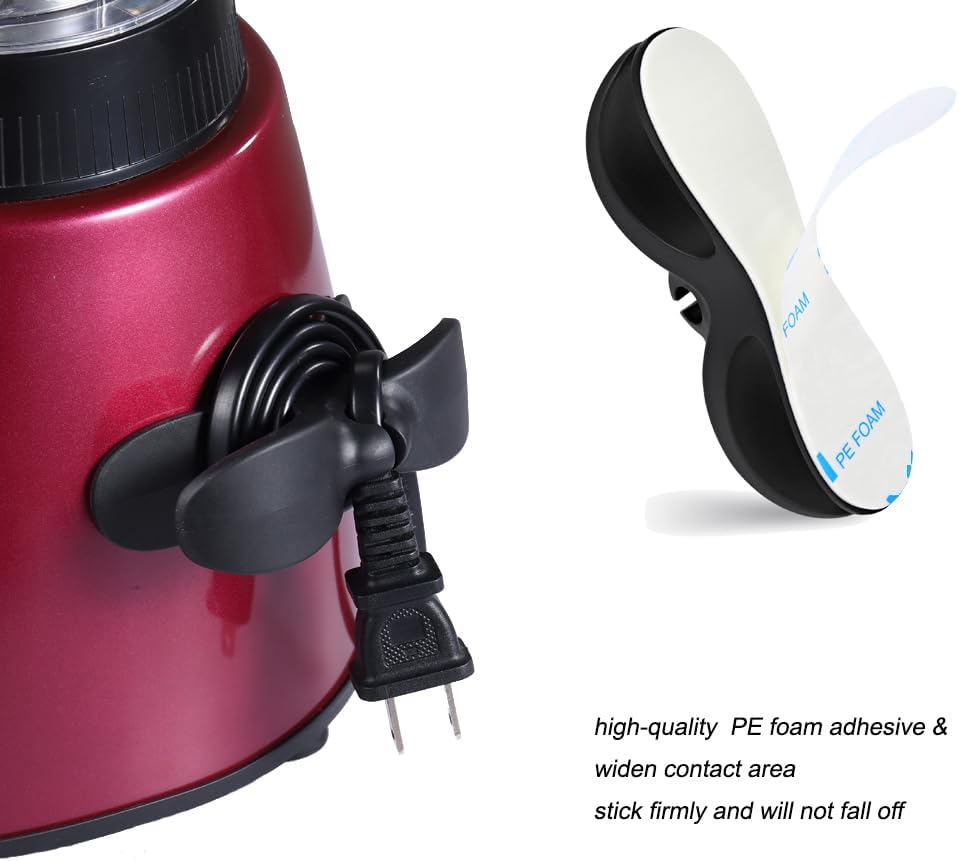 Cord Organizer for Appliances, 10PCS Kitchen Appliance Cord Winder Cable Organizer, Cord Holder Cord Wrapper for Appliances Stick on Pressure Cooker, Mixer, Blender, Coffee Maker, Air Fryer