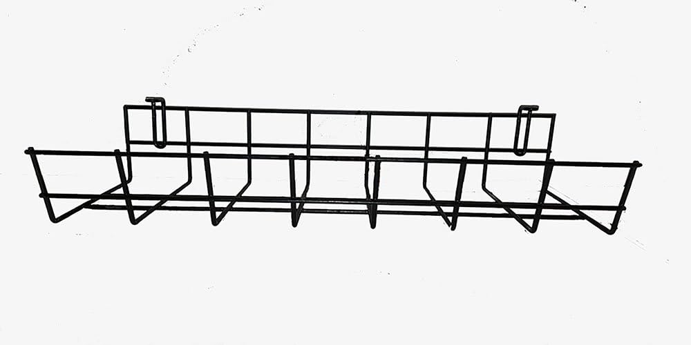 Under Desk Cable Organizer 14 Inch Wire Tray | Table Cord Management Basket | Desk Cable Raceway (2 Pack)