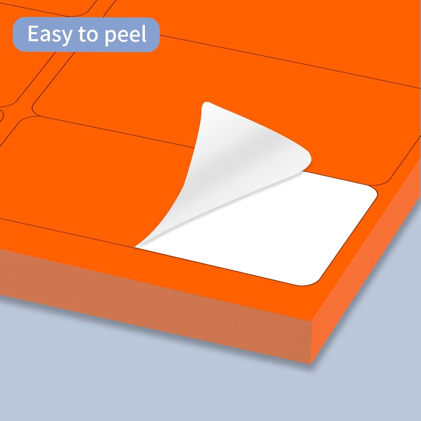 Shipping Labels Stickers, 2"×4" Printable Mailing Label for Laser/Inkjet Printing- Matte, Permanent Adhesive Labels Stickers (Fluorescent Orange)