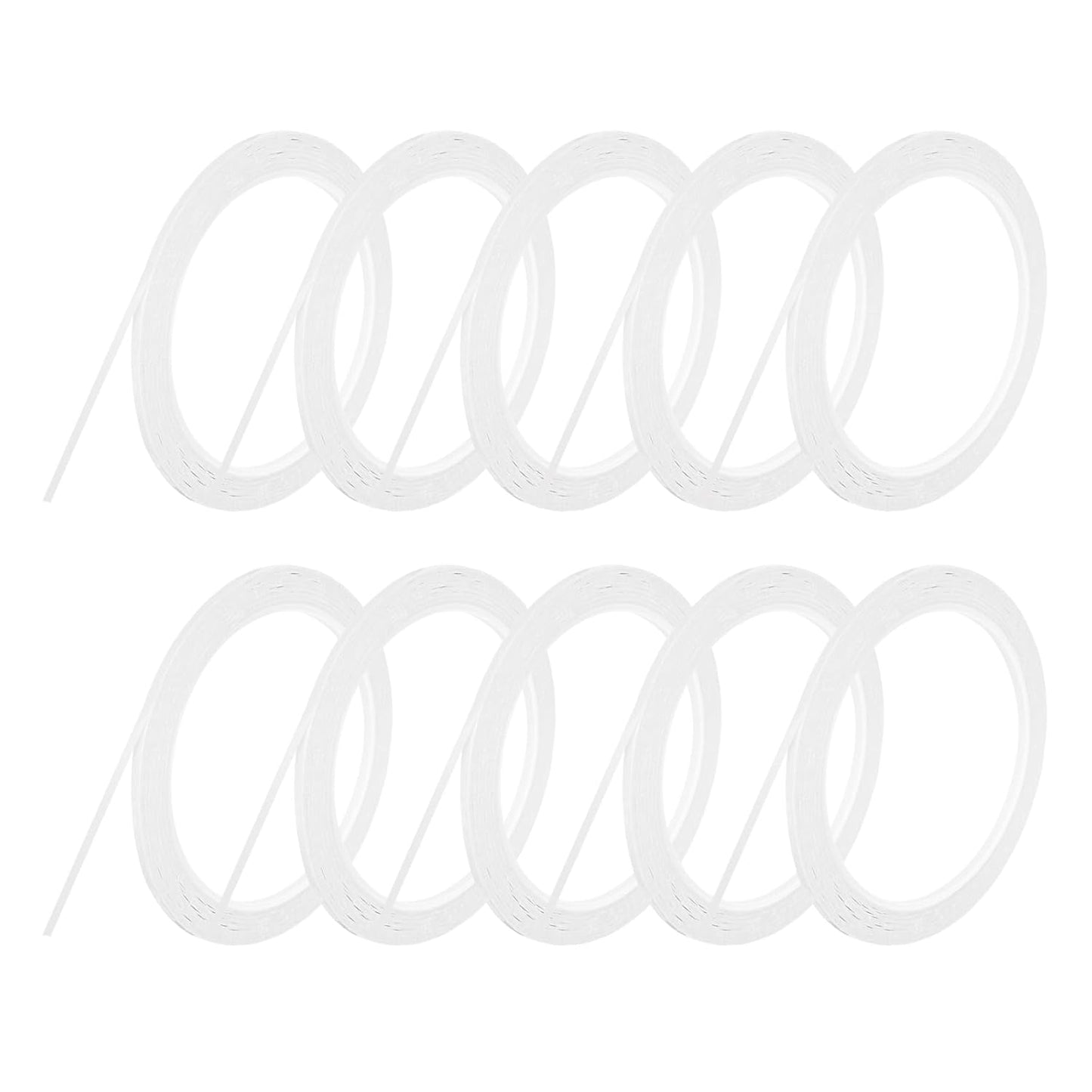 MECCANIXITY 10 Rolls Whiteboard Tape Graphic Chart Tape 3mm 54.7 Yard Art Tape Thin Self-Adhesive Pinstripe Tape Masking Tape for Gift Wrapping Craft Supplies, White