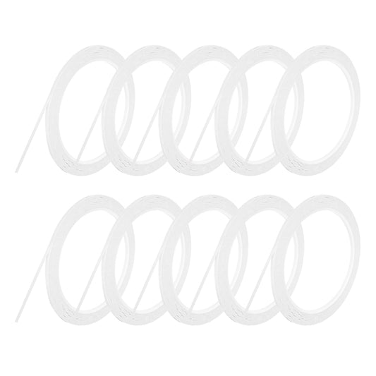 MECCANIXITY 10 Rolls Whiteboard Tape Graphic Chart Tape 3mm 54.7 Yard Art Tape Thin Self-Adhesive Pinstripe Tape Masking Tape for Gift Wrapping Craft Supplies, White