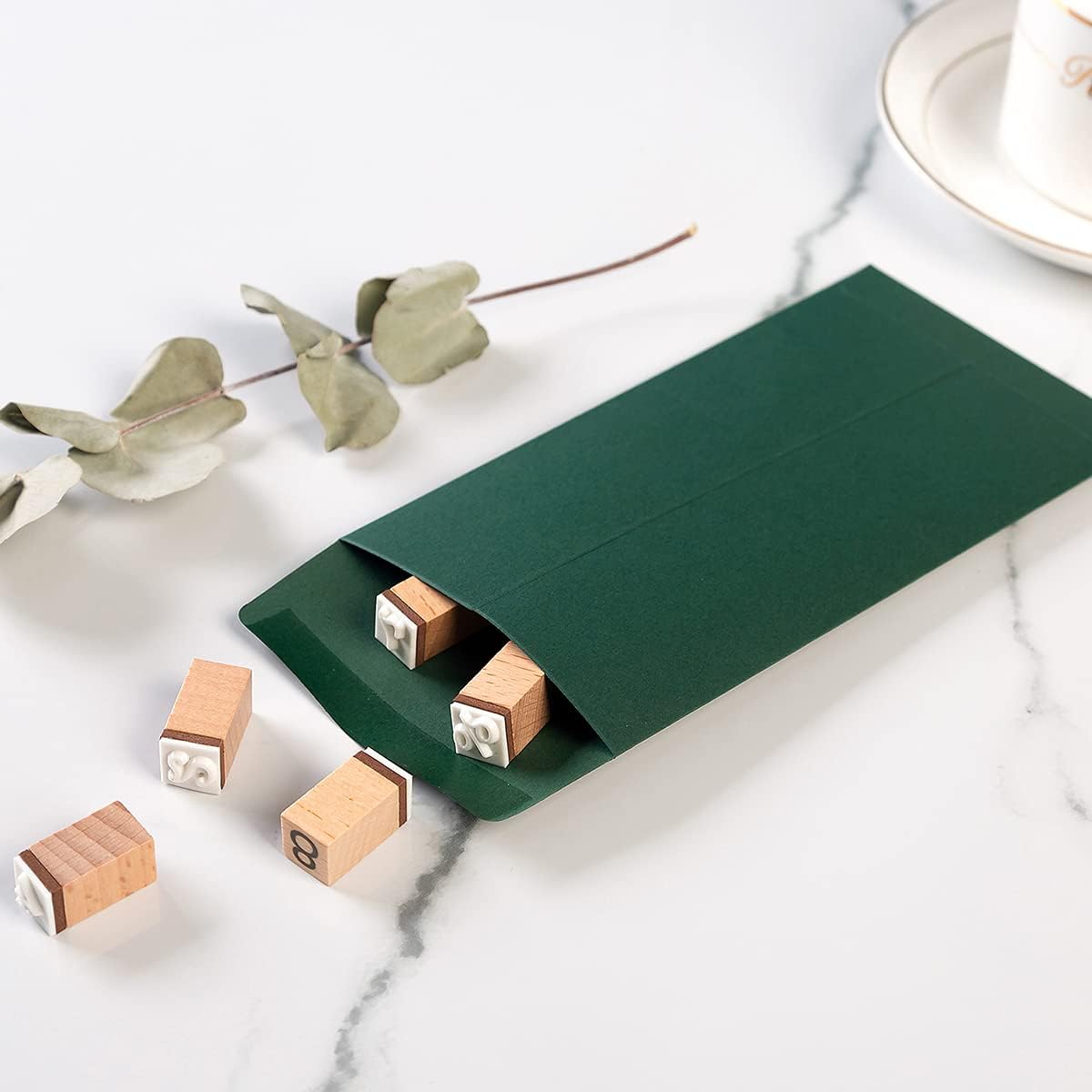 200 Pack Small Coin Envelopes Kraft Paper Seed Envelopes Mini Parts Small Items Stamps Storage Packets Envelopes Self-Adhesive for Garden, Office or Wedding Gift, (2 1/4 x 3 1/2 Inch, Green)