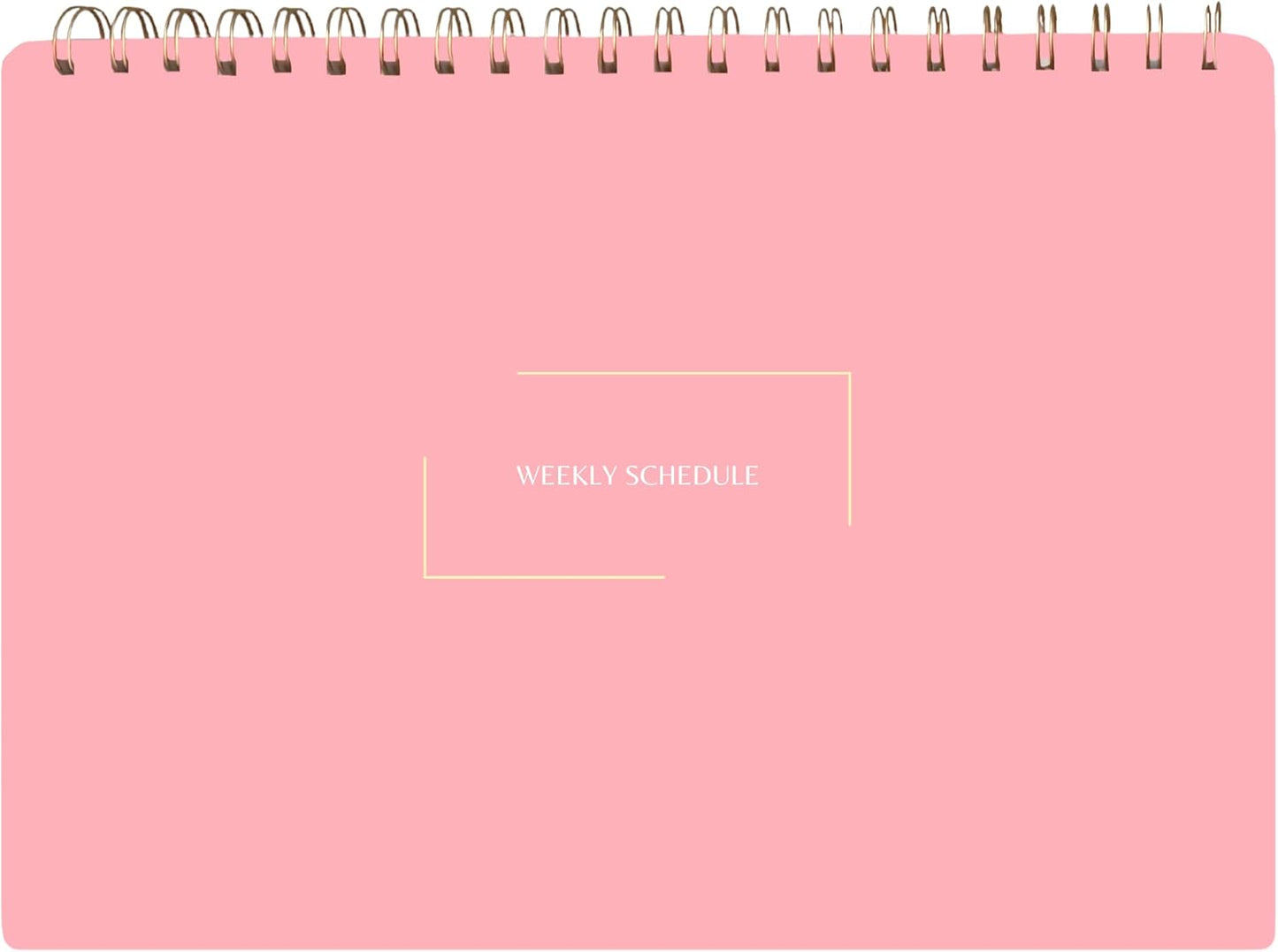 Undated Weekly Schedule | Business Planner | 8.25” x 11.75” ADHD Organizer | Premium Multi-Layout Schedule | Pink | Landscape Layout