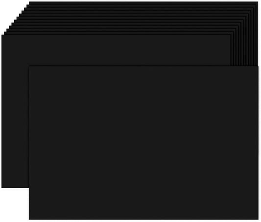 100 Pack Black Blank Index Cards 4x6 Card Stock Paper, Goefun 80lb Heavyweight Cardstock Unlined Notecards for Postcards, Photo Paper, Recipe