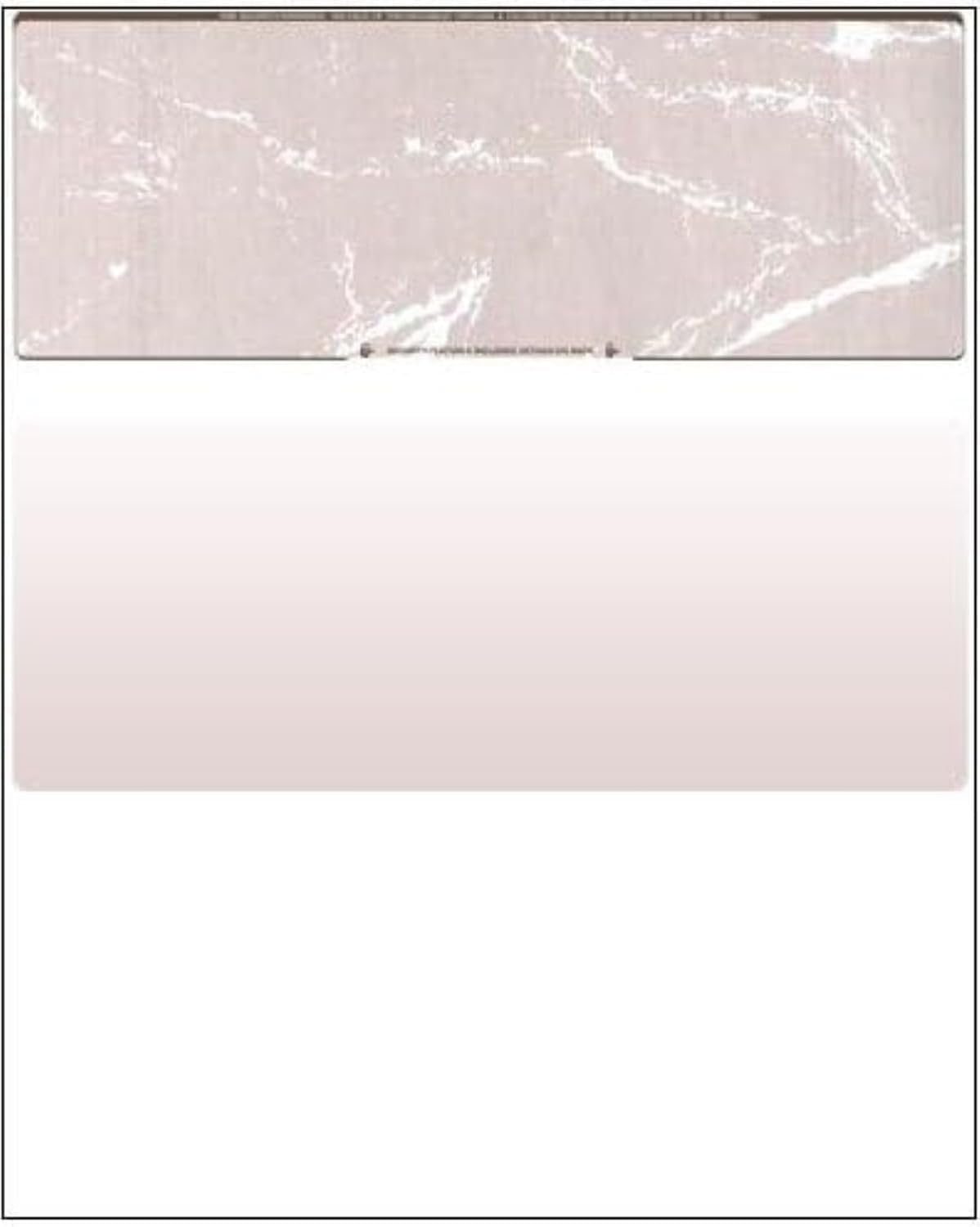 Compuchecks Check on Top Blank Check Paper - 100 Pack, Quick-Books & Laser Printer Compatible - Security Business Checks with Voucher - 8.5" x 11" Brown Marble