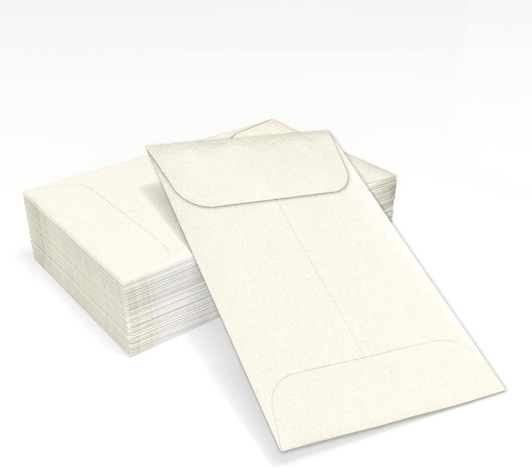 LUXPaper #1 Coin Envelopes | 2 1/4" x 3 1/2" | Champagne Metallic | 80lb. Text | 1,000 Qty