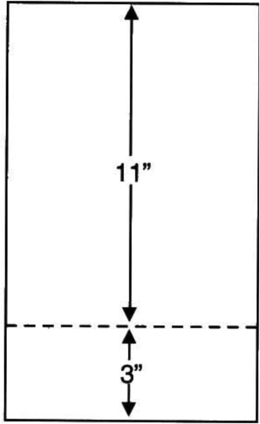 KDM 5860, Perforated Paper 8 1/2 X 14, Perfed 3'' From Bottom 20#, 2500 per Carton