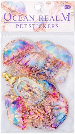 Alideco 120pcs Scrapbook Stickers Shelllight Sea Animals Scrapbooking Junk Journal Crafts Embelishment Decoration Diary Stickers (haiyangzhijing)