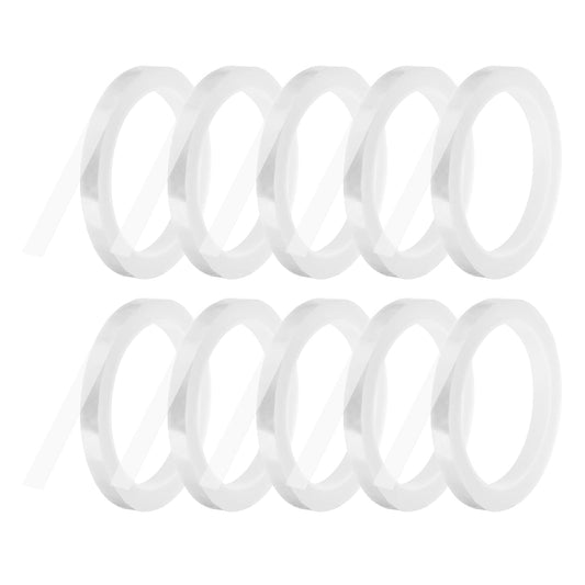 MECCANIXITY 10 Rolls Whiteboard Tape Graphic Chart Tape 10mm 54.7 Yard Art Tape Thin Self-Adhesive Pinstripe Tape Masking Tape for Gift Wrapping Craft Supplies, Clear