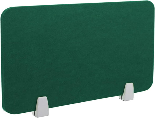 Icegrey Acoustic Desk Divider Privacy Panel Removable Sound Absorbing Desk Partition Board with 2 Clips for Student Call Centers Offices Braries Classrooms Library, Dark Green, 23.4x11.7"