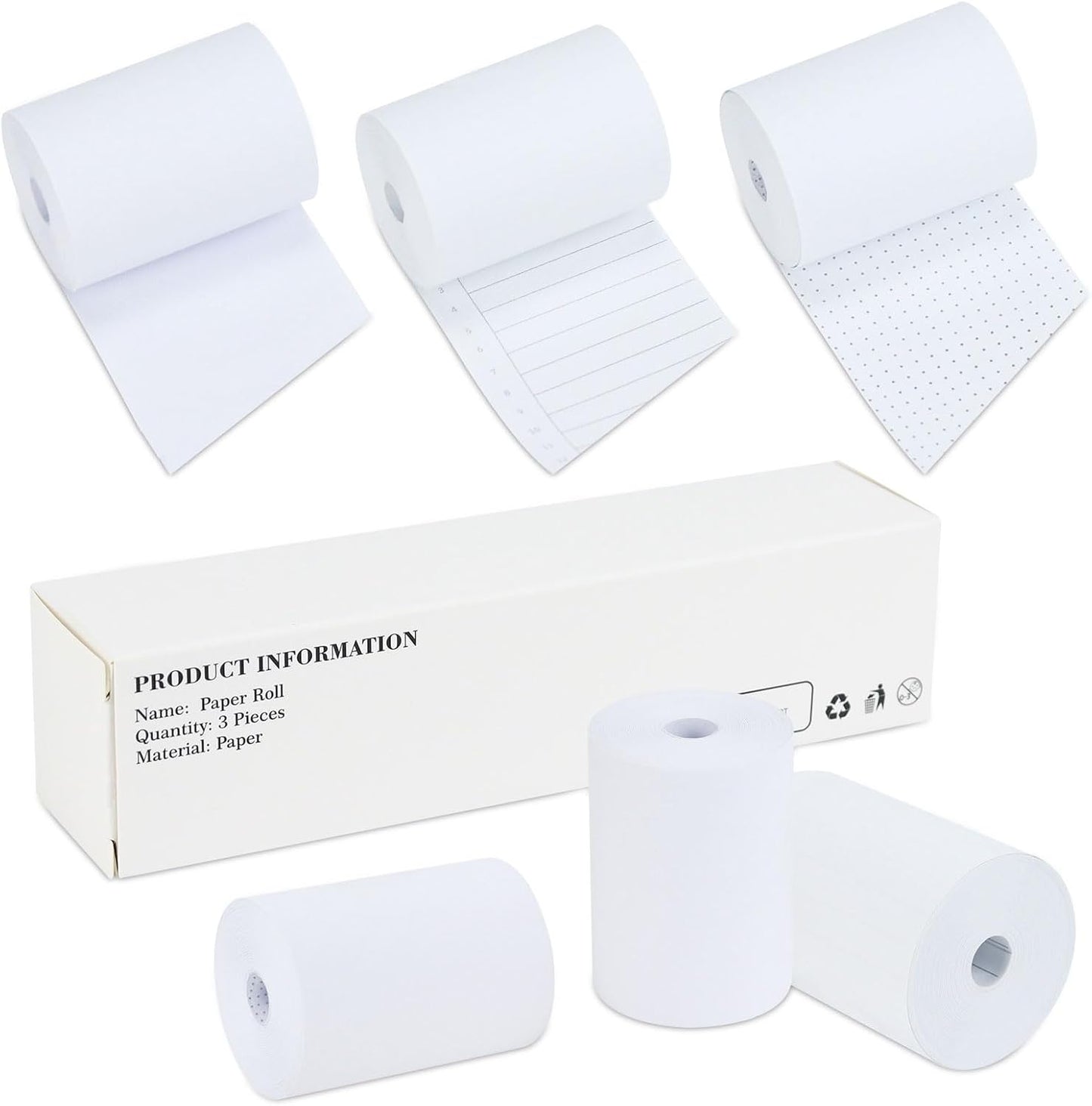 2 Boxes Receipt Paper Rolls, 2 inch 36FT Paper Roll Dispenser Desktop Grocery List Sticky Notes