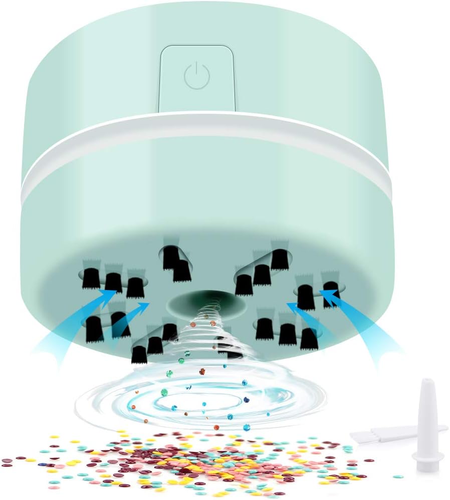 BLOCE Diamond Accessories Tools, Diamond Tools for Diamonds, Desk Accessories Vacuum Cleaner Mini, Green Hand-Held Vacuum Cleaner