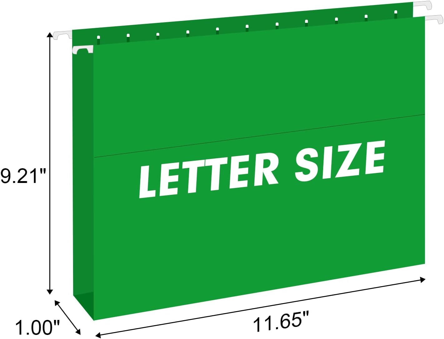 Extra Capacity Hanging File Folders, RAZCC 60 Pack Letter Size Reinforced Hanging Folders with Heavy Duty 1 Inch Expansion for Bulky Files, Filing Cabinet, Adjustable Tabs, Assorted Colors