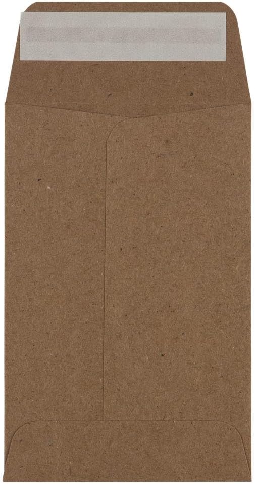 LUXPaper #4 Coin Envelopes | 3'' x 4 1/2'' | Grocery Bag Brown | 70lb. Text | 250 Qty