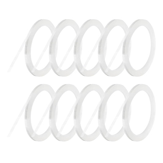 MECCANIXITY 10 Rolls Whiteboard Tape Graphic Chart Tape 5mm 54.7 Yard Art Tape Thin Self-Adhesive Pinstripe Tape Masking Tape for Gift Wrapping Craft Supplies, Clear