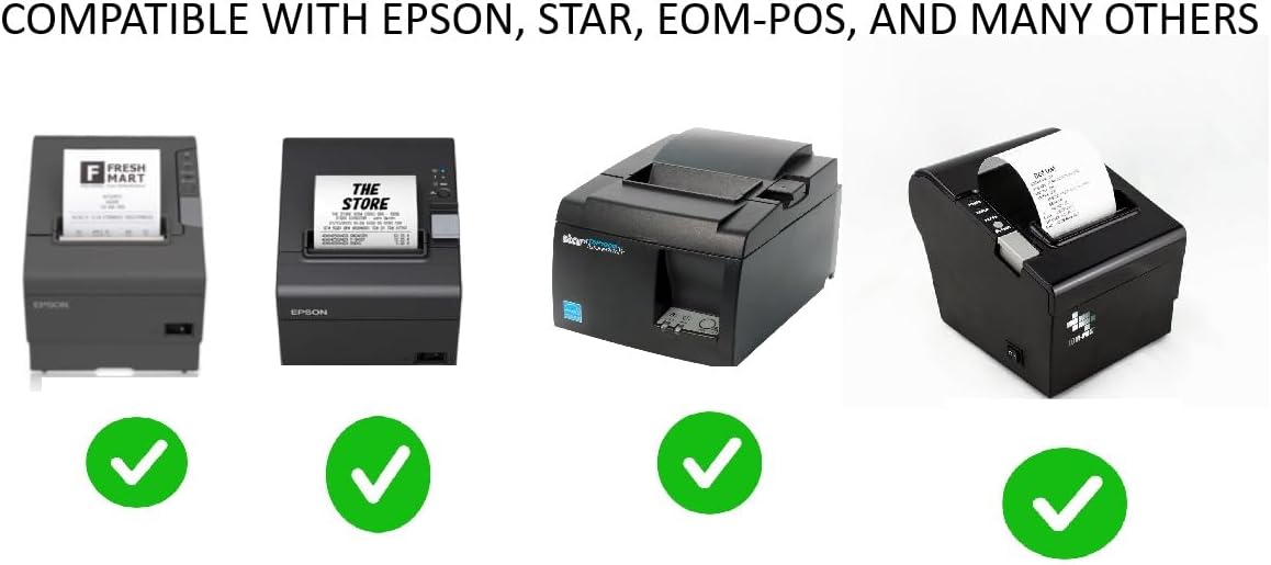 Thermal Receipt Printer Paper Rolls 3 1/8 [80mm] [3.125 x 230'] - 5 Rolls