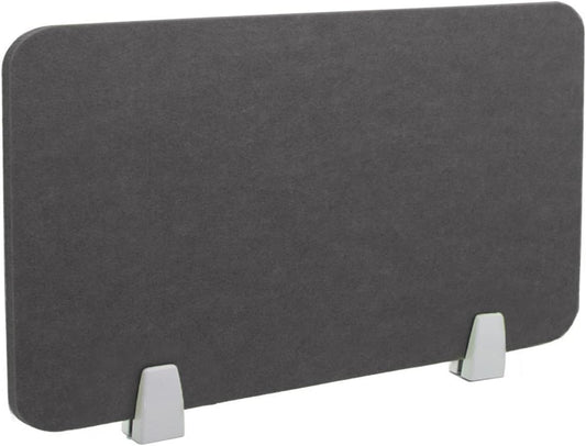 Icegrey Acoustic Desk Divider Privacy Panel Removable Sound Absorbing Desk Partition Board with 2 Clips for Student Call Centers Offices Braries Classrooms Library, Dark Grey, 23.4x15.6"