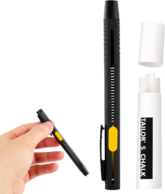 Heat Erasable Fabric Marker for Sewing, Embroidery, Quilting, Washable Erasable Replaceable Refill Marker Pen, Heat Erasable Pens Suitable for Cotton, Knitted Fabrics (1 Pen ＆ 20 Refills)