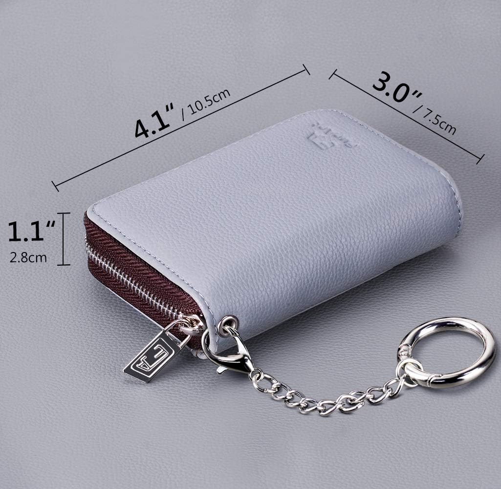 FurArt Zipper Wallet Women, RFID Blocking Credit Card Wallet, Business Card Holder, Compact Size KeyChain Wallet