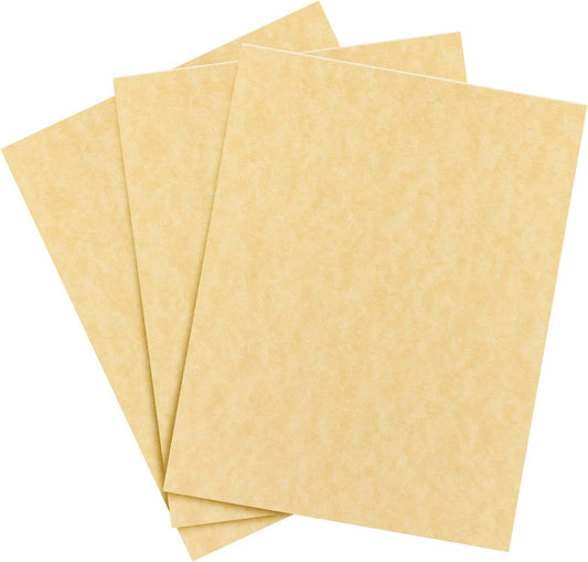 Relic Gold Parchment Paper – Great for Certificates, Menus and Wedding Invitations | 24lb Bond / 60lb Text / 90GSM | Writing, Copy, Printing – 8.5 x 11 Letter Size Paper | 100 Sheets per Pack