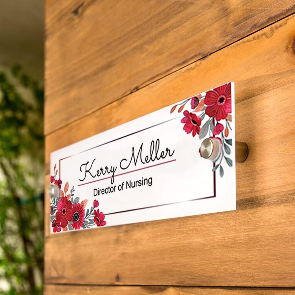 Wall Sign Name Plate - 8x2" Office Sign, Executive CEO Signs, New Job Office Decor, Graduation or Promotion Gift, Holiday Gift, Name Plates For Doors Personalized, Customize Name Plate For Door/4