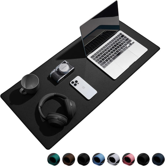 Waterproof Large Gaming Mouse Pad with Durable Stitched Edges, Non-Slip Rubber Base, Grainy Jacquard Mouse Mat Desk Pad for Home Office Gaming, 31.5"x11.8"x0.12", Black