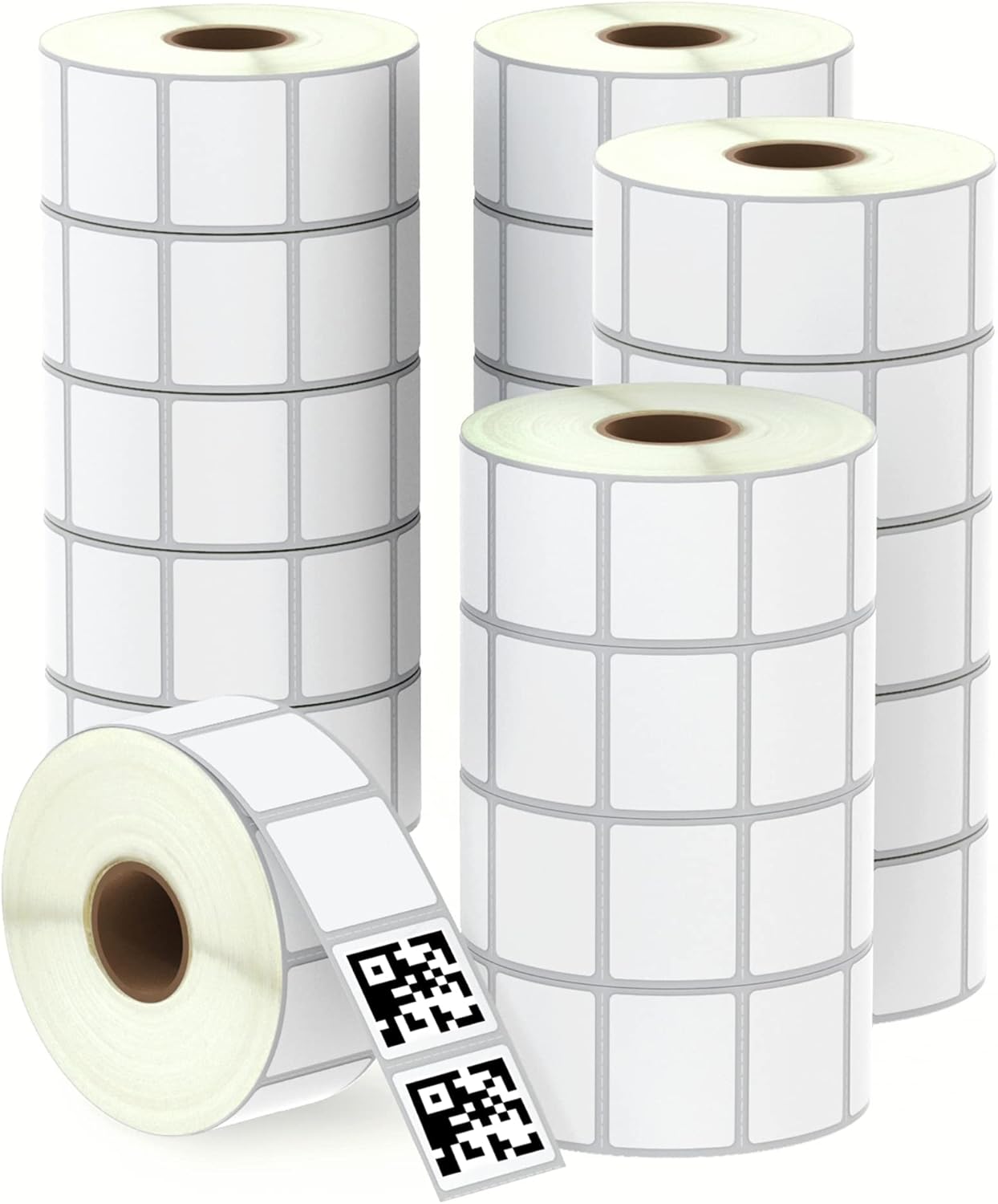 BETCKEY - 1.25" x 1" (32 mm x 25 mm) Multipurpose & Address Labels Compatible with Zebra & More Label Printer,Premium Adhesive & Perforated [20 Rolls, 27600 Labels]