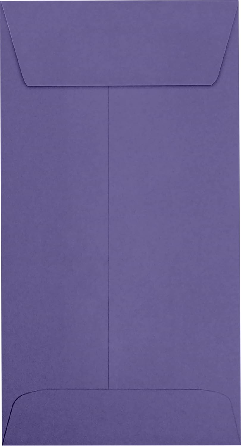 LUXPaper #7 Coin Envelopes | Peel & Press | 3 1/2" x 6 1/2" | Wisteria Purple | 80lb. Text | 1,000 Qty