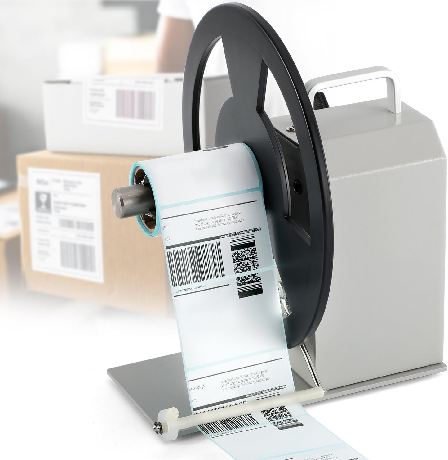 Automatic Rewinder, Speed-Adjustable Sticker Machine, Bidirectional Label Rewinding, Synchronized With Printer, 1"/1.5"/3" Core Holder, Width 3.54"