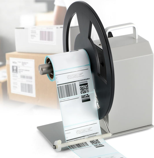 Automatic Rewinder, Speed-Adjustable Sticker Machine, Bidirectional Label Rewinding, Synchronized With Printer, 1"/1.5"/3" Core Holder, Width 3.54"