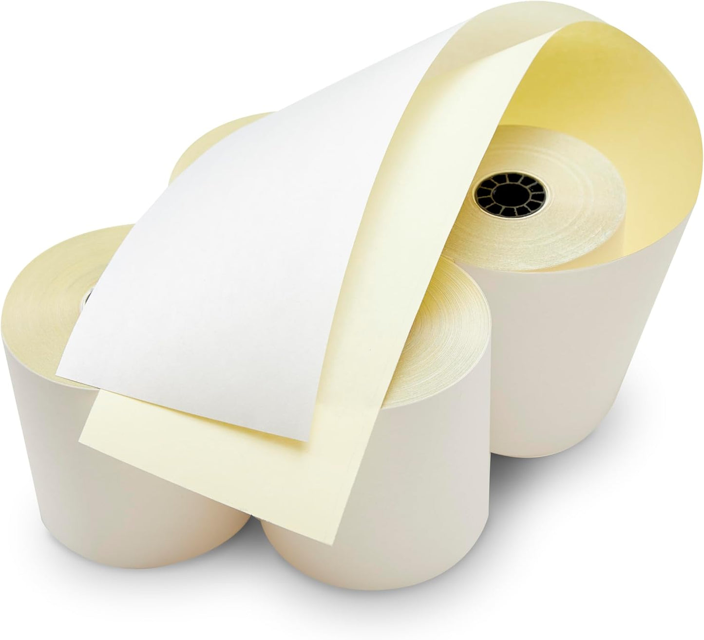 3" x 95' 2-PLY CARBONLESS WHITE/CANARY PoS RECEIPT PAPER - 50 ROLLS