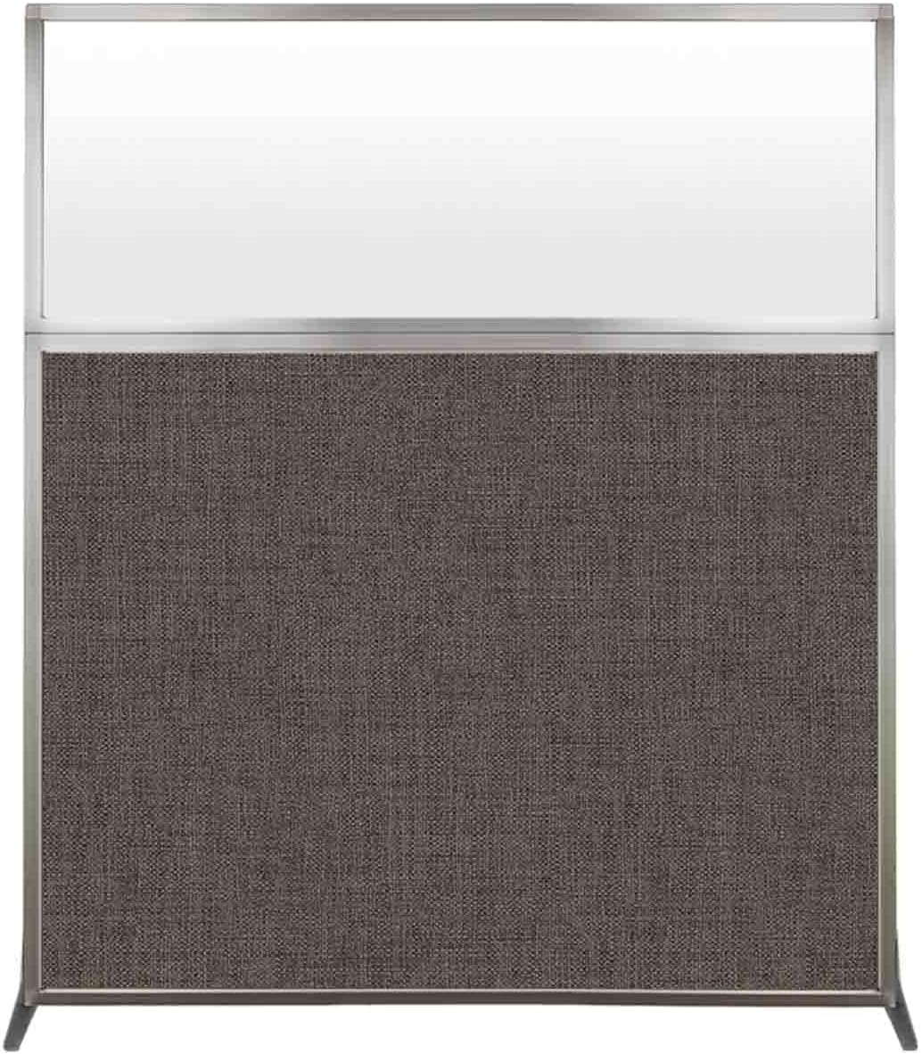 Versare Hush Screen Portable Room Divider | Workstation Wall Divider | Freestanding Privacy Hush Panels | Frosted Windows | Fabric Office Divider Screen | Great for Room Separation